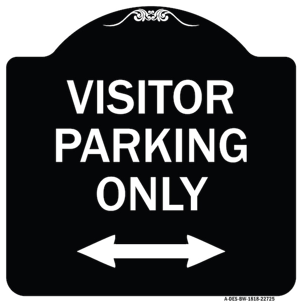 Signmission Visitor Parking Visitor Parking Heavy-Gauge Aluminum Architectural Sign, 18" x 18", BW-1818-22725 A-DES-BW-1818-22725 - main
